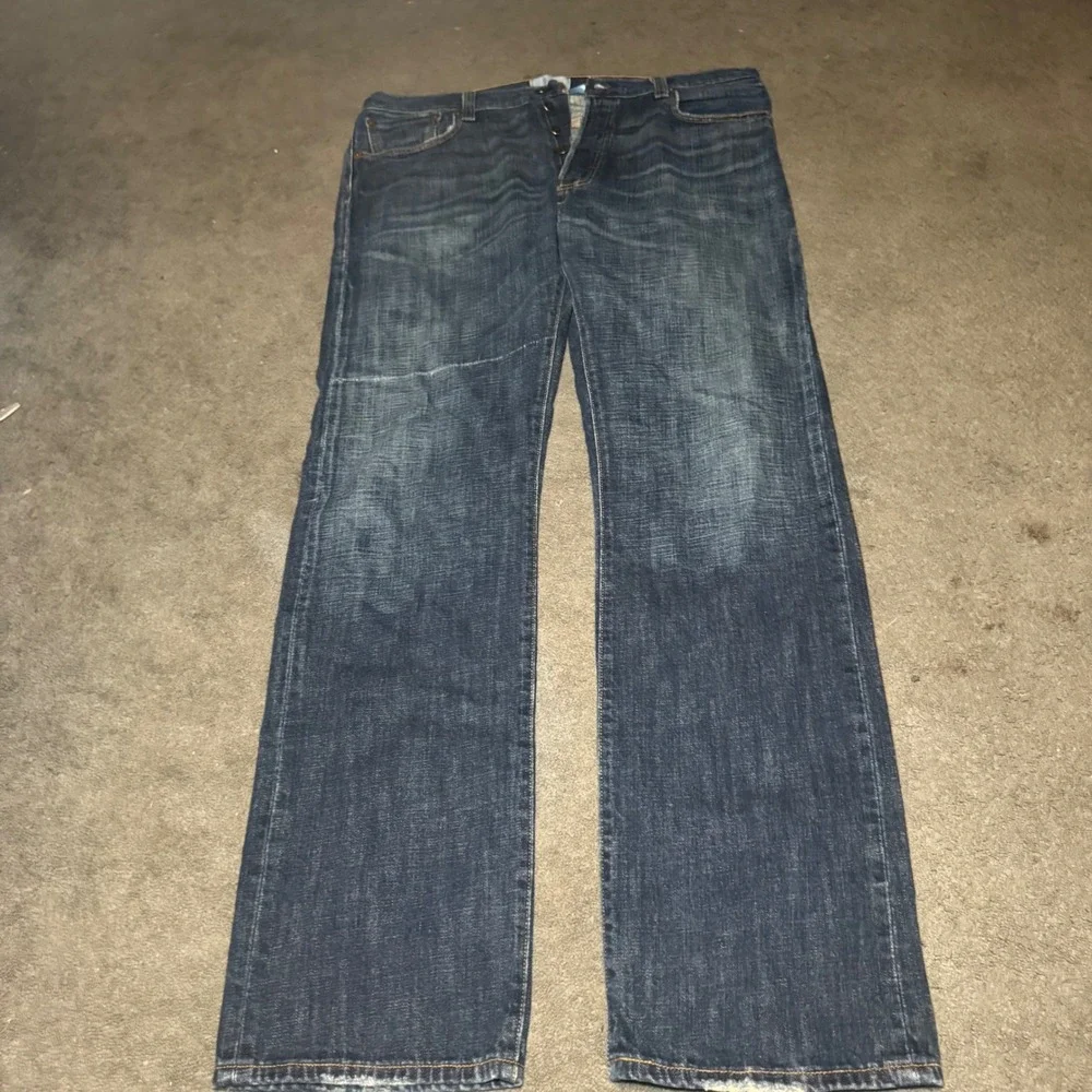 Levis 501 Original Fit Mens Jeans 36x34 Blue Denim Straight Leg Button Fly